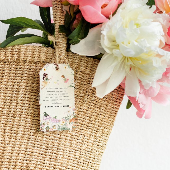 Étiquettes-cadeau Fée florale magique | Anniversaire (Créateur téléchargé)