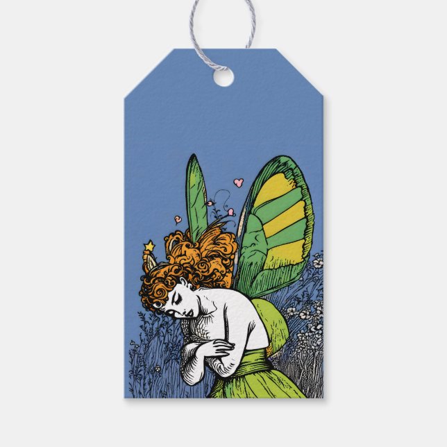 Étiquettes-cadeau Fée vintage (Devant)