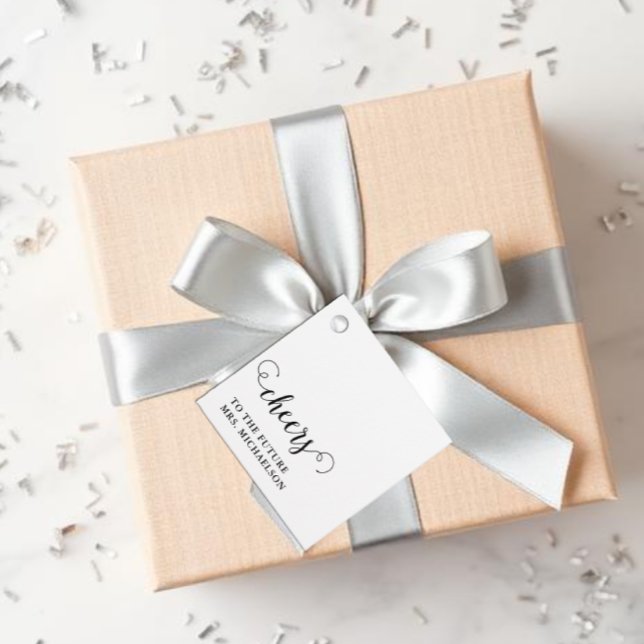 Étiquettes Cadeau Félicitations à la future mariée Evénement de mari (Créateur téléchargé)