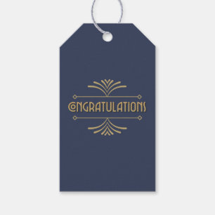 Étiquettes-cadeau Félicitations Bleu