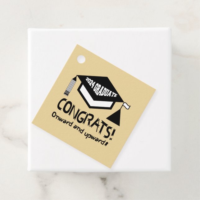 Étiquettes Cadeau Félicitations, diplômé 2024 ! (En situation)