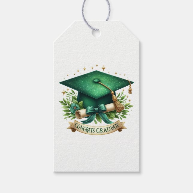 Étiquettes-cadeau Félicitations, Diplôme et Diplôme (Devant)