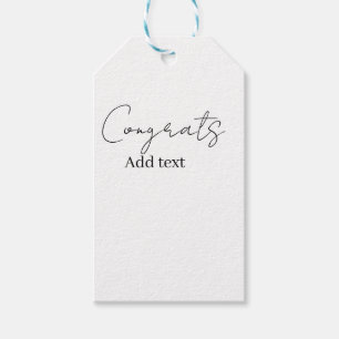 Étiquettes-cadeau Félicitations diplômé nom date