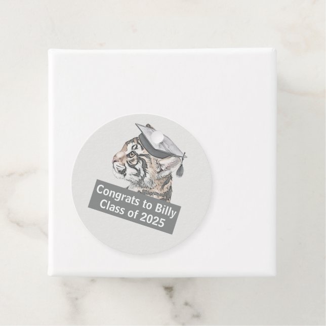 Étiquettes Cadeau Félicitations diplômés (En situation)