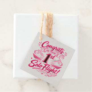 Étiquettes Cadeau Félicitations pour votre 1er vol solo !