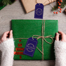 Feliz Navidad Christmas Blue & Golden Isaiah 9:6