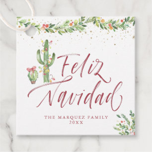Étiquettes Cadeau Feliz Navidad Étiquettes-cadeaux de Noël