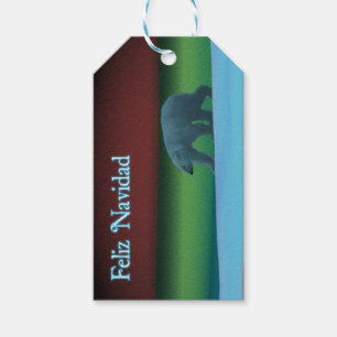 Étiquettes-cadeau Feliz Navidad - Ours polaire