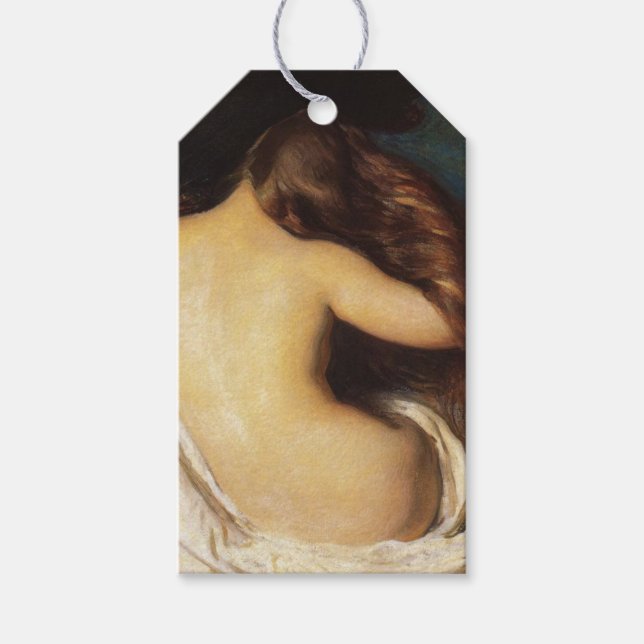 Étiquettes-cadeau Femme qui pleure ses cheveux (par Joseph DeCamp) (Devant)