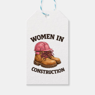 Étiquettes-cadeau Femmes sur des bottes de travail de construction e