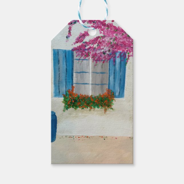 Étiquettes-cadeau Fenêtre grecque  (Devant)