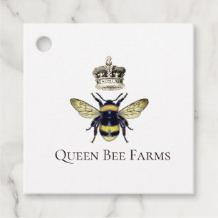 Étiquettes Cadeau Ferme d'apiculteur de l'abeille Queen Bee Crown Ho