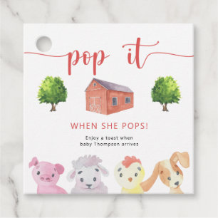 Étiquettes Cadeau Ferme - Pop it! Quand elle éclaire !