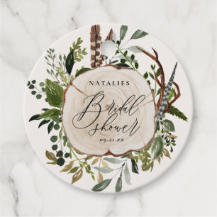 Étiquettes Cadeau Ferme rustique grange douche botanique