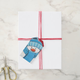 Étiquettes-cadeau Festif Snowman avec Orange Nez Tags cadeaux