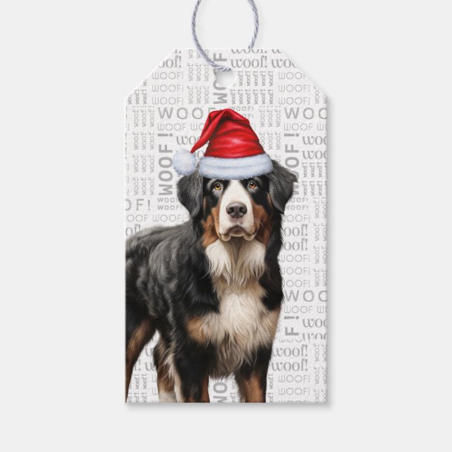 Étiquettes-cadeau Festin Bernese Mountain Dog Noël (Devant)