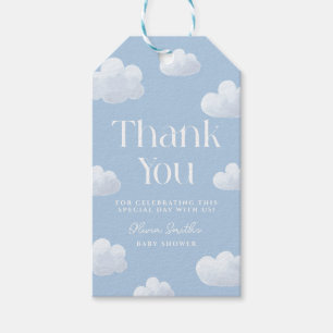 Étiquettes-cadeau Fête bébé Cloud Nine Bleu Nuage