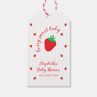 Étiquettes-cadeau Fête bébé Douce aux Fraises