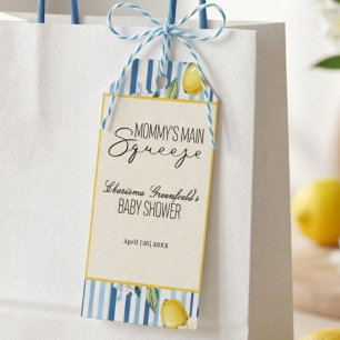 Étiquettes-cadeau Fête bébé : Le citron pressé de Maman