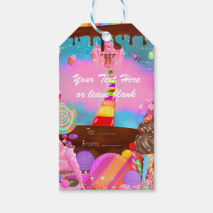 Étiquettes-cadeau Fête Candy Land Fantaisie Anniversaire Faveur Pers