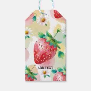 Étiquettes-cadeau Fête d'anniversaire aux fraises mignonnes