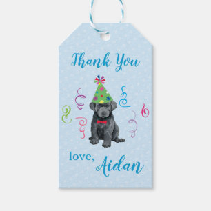 Étiquettes-cadeau Fête d'anniversaire Bouvier des Flandres Merci