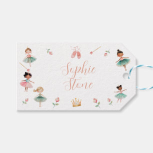 Étiquettes-cadeau Fête d'anniversaire de la danse et de la fillette