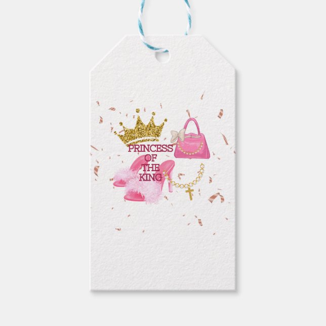 Étiquettes-cadeau Fête d'anniversaire de la princesse (Devant)