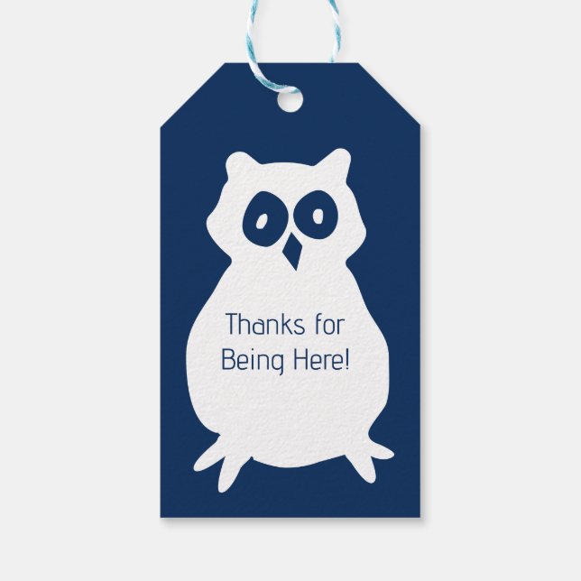 Étiquettes-cadeau Fête d'anniversaire de Owl (Dos)