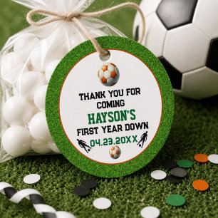 Étiquettes Cadeau Fête d'anniversaire de première année de football