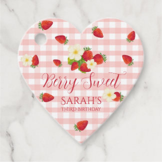 Étiquettes Cadeau Fête d'anniversaire des 3 ans Berry Sweet Strawber