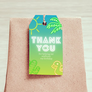 Étiquettes-cadeau Fête d'anniversaire garçon Piscine 