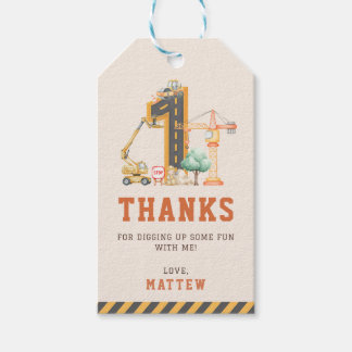 Étiquettes-cadeau Fête d'anniversaire pour la 1ère année de construc