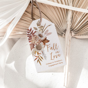 Étiquettes-cadeau Fête d'annonce de fiançailles d'automne 