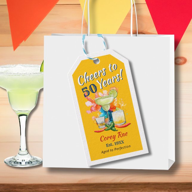 Étiquettes-cadeau Fête de 50 ans 50e anniversaire (Créateur téléchargé)