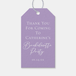 Étiquettes-cadeau Fête de Bachelorette Violet Lilas Personnalisée