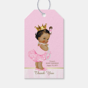 Étiquettes-cadeau Fête de bébé Ethnique Princesse Ballerine Tutu Ros