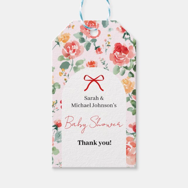 Étiquettes-cadeau Fête de bébé Floral Dream  (Devant)