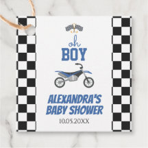 Fête de Bébé Motocross à Carreaux Oh Garçon