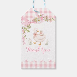 Étiquettes-cadeau Fête de bébé Silly Goose Vintage Daisy