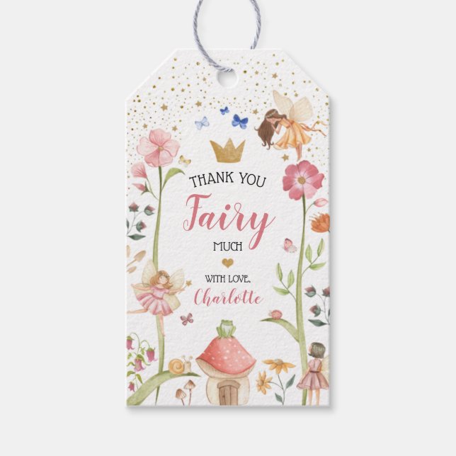 Étiquettes-cadeau Fête de Fairy Birthday (Devant)