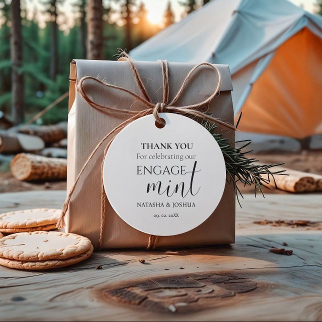 Étiquettes Cadeau Fête de fiançailles Merci (Créateur téléchargé)