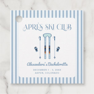 Étiquettes Cadeau Fête de Fille d'Après-Ski d'Hiver