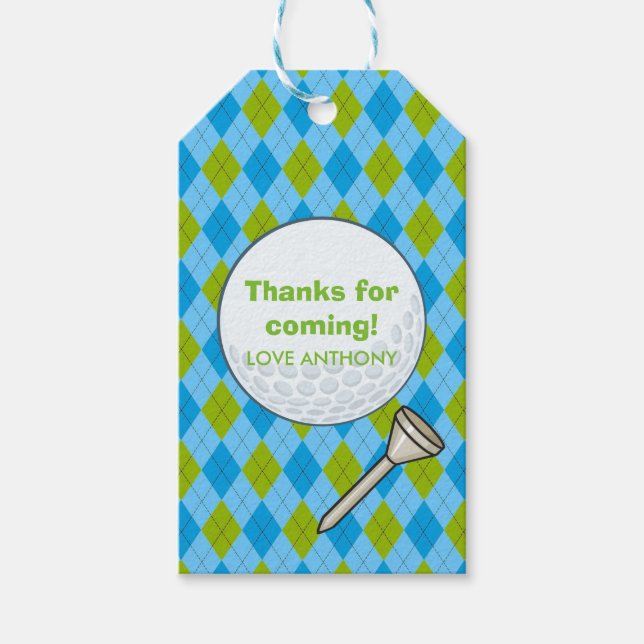 Étiquettes-cadeau Fête de golf (Devant)