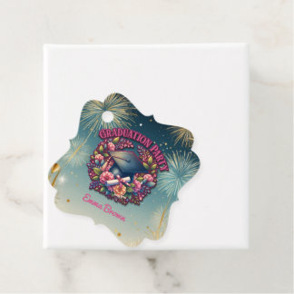 Étiquettes Cadeau Fête de graduation Floral