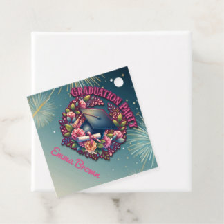 Étiquettes Cadeau Fête de graduation Floral