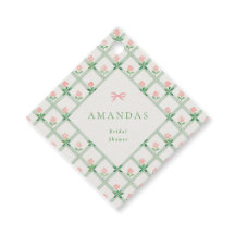 Fête de Jardin avec Treillis Floral et Ruban Rose