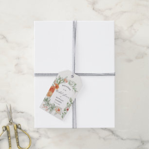 Étiquettes-cadeau Fête de Jardin Élégante Florale Baby Shower