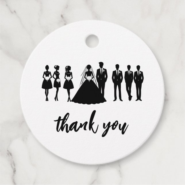 Étiquettes Cadeau Fête de la mariée (Devant)