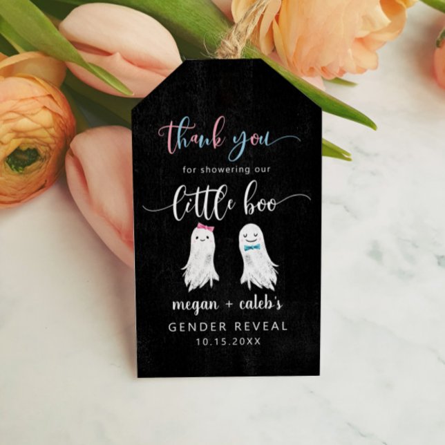 Étiquettes-cadeau Fête de la révélation de genre Little Boo Favorise (Créateur téléchargé)